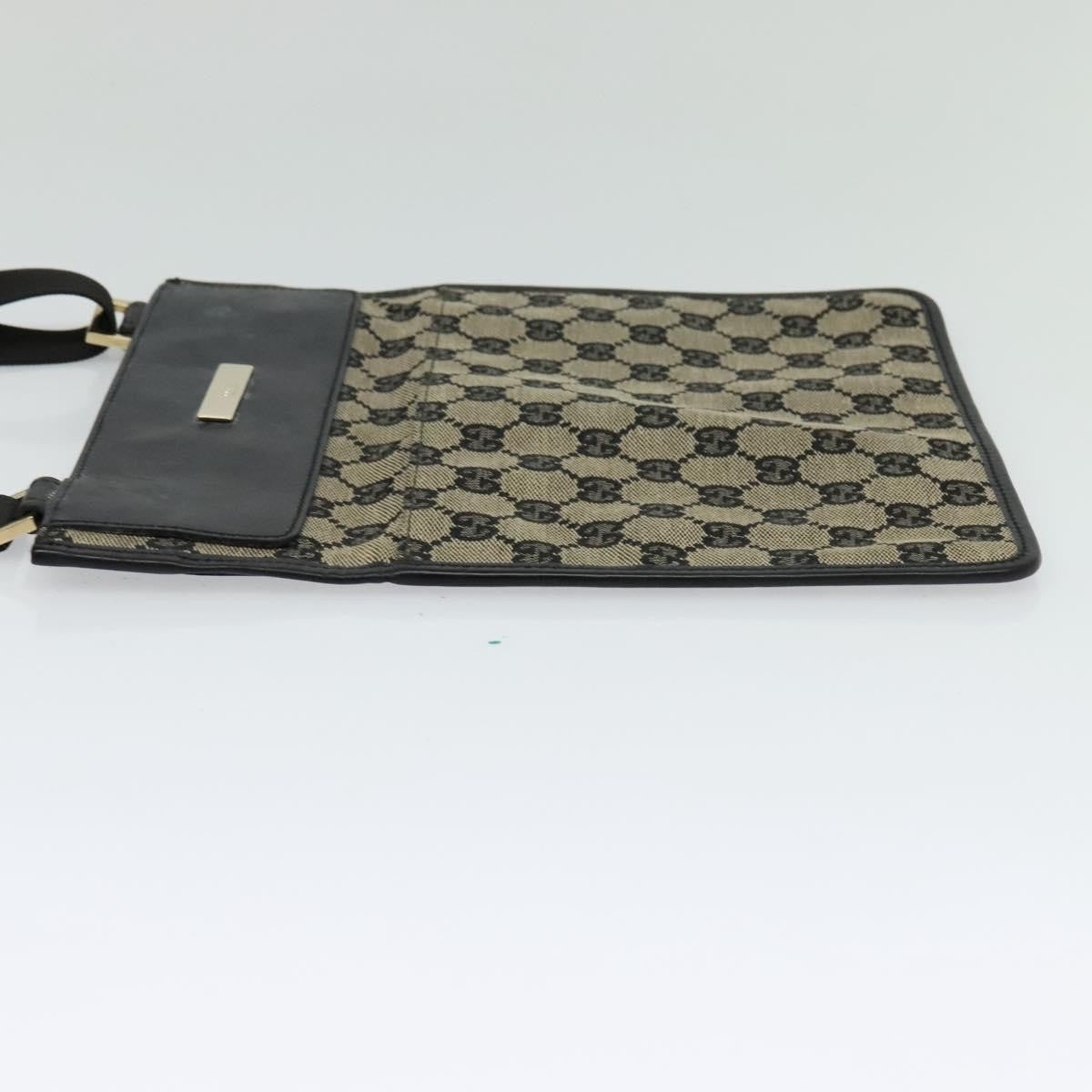 Gucci Front Pocket Messenger Canvas, BEIGE, CANVAS, Shoulder bag