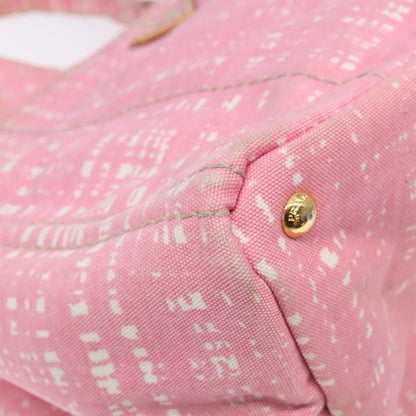 Prada Canapa Open Tote Canvas, PINK, CANVAS, Tote bag