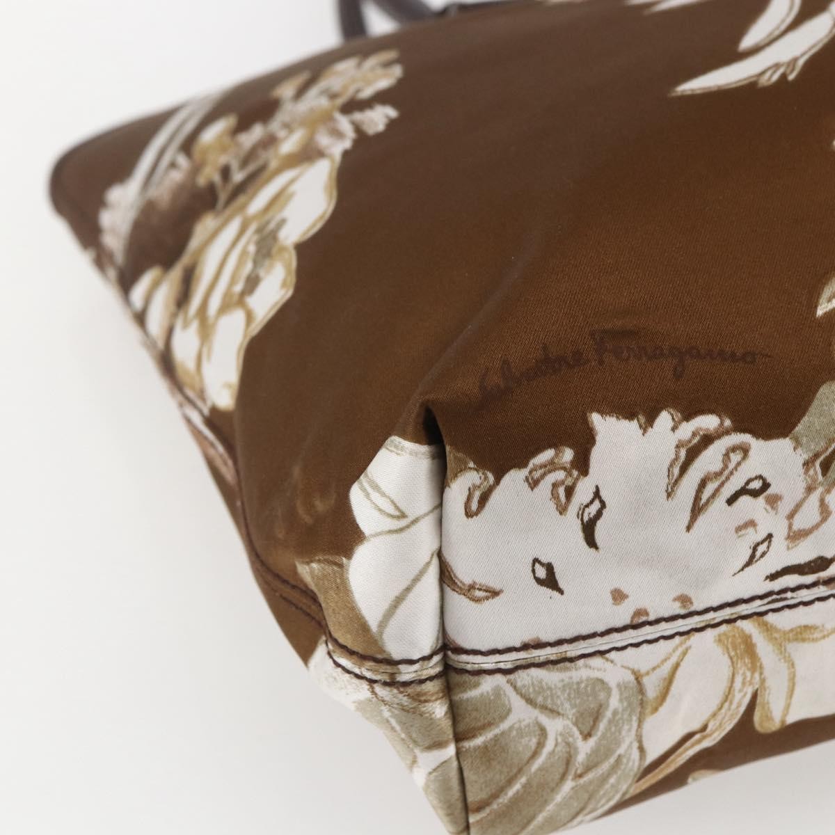 Salvatore Ferragamo Vintage Tote bag Canvas, BROWN, CANVAS, Tote bag