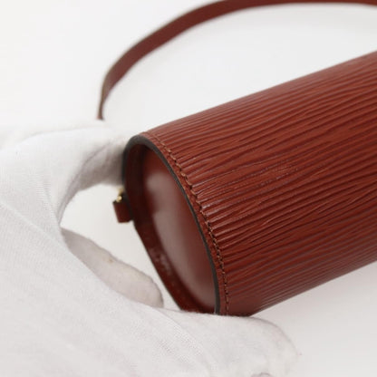 Louis Vuitton Soufflot Pochette Epi Leather, BROWN, LEATHER, Clutche & pouche