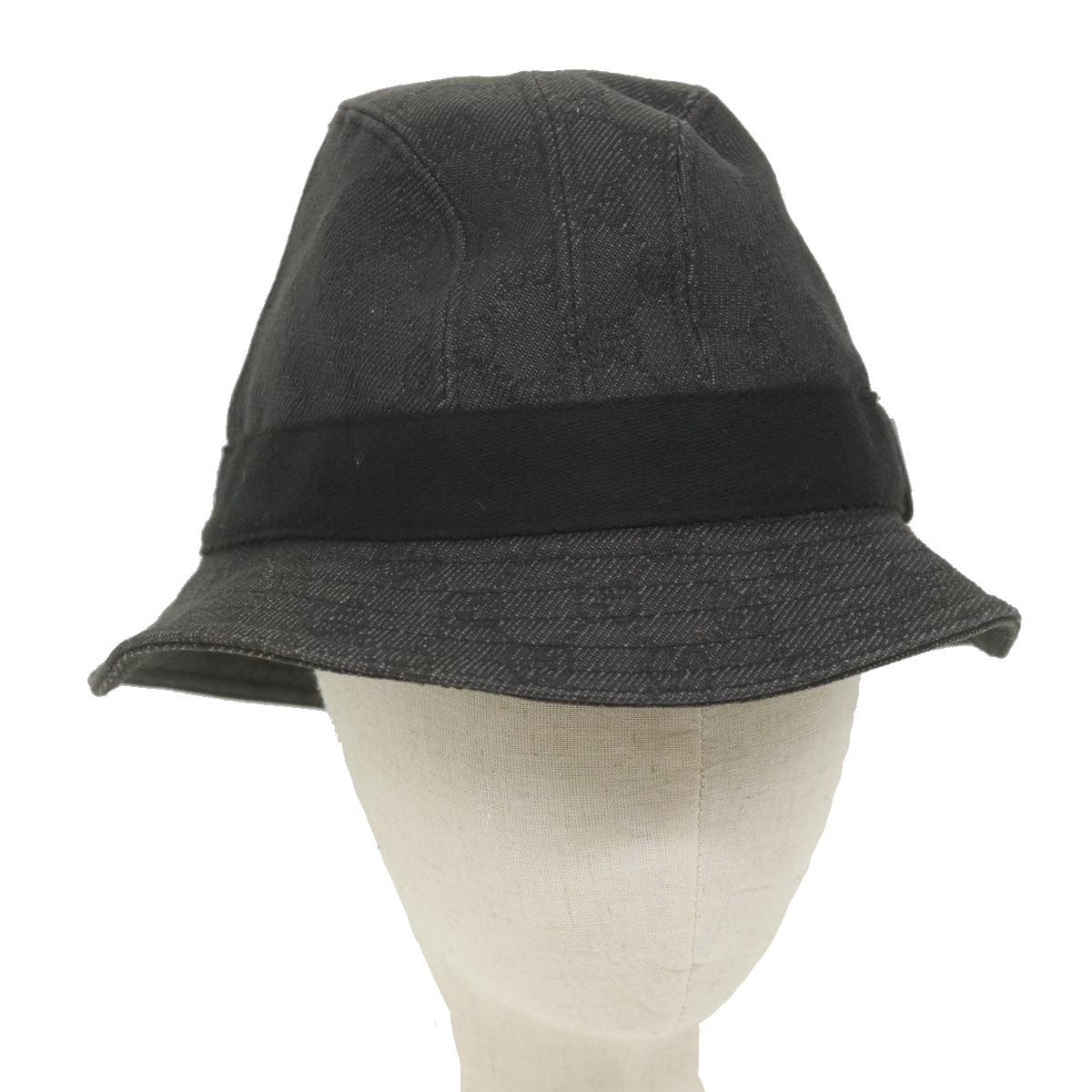 Gucci Sun Hat Canvas, GRAY, CANVAS, Head accessory