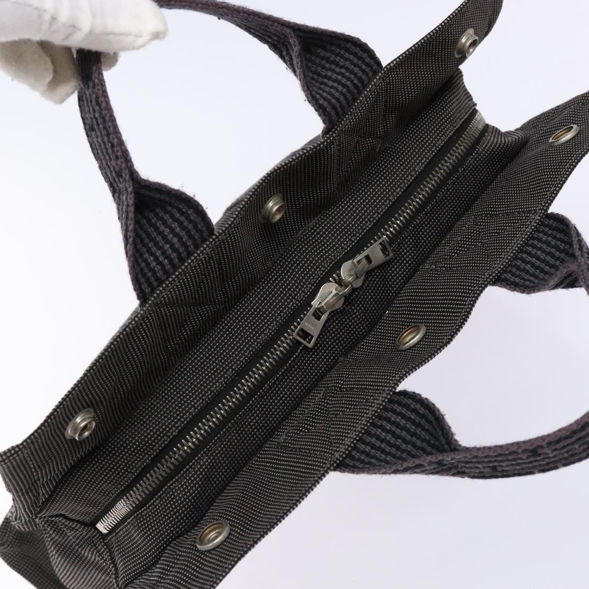 Hermes Fourre Tout Tote Canvas, GRAY, CANVAS, Tote bag