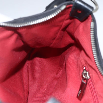 Salvatore Ferragamo Gancini Shoulder Bag Canvas, BLACK, CANVAS, Shoulder bag