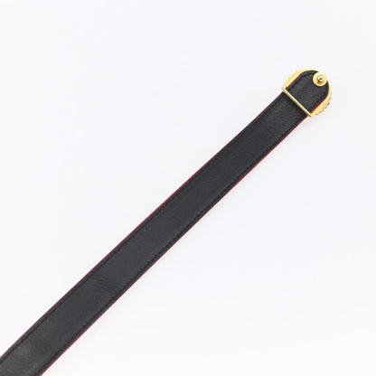 Chanel CC Round Button Belt Leather, RED, LEATHER, Belts