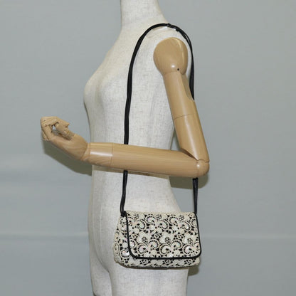 Chanel Floral CC Flap Bag Leather, WHITE, LEATHER, Shoulder bag