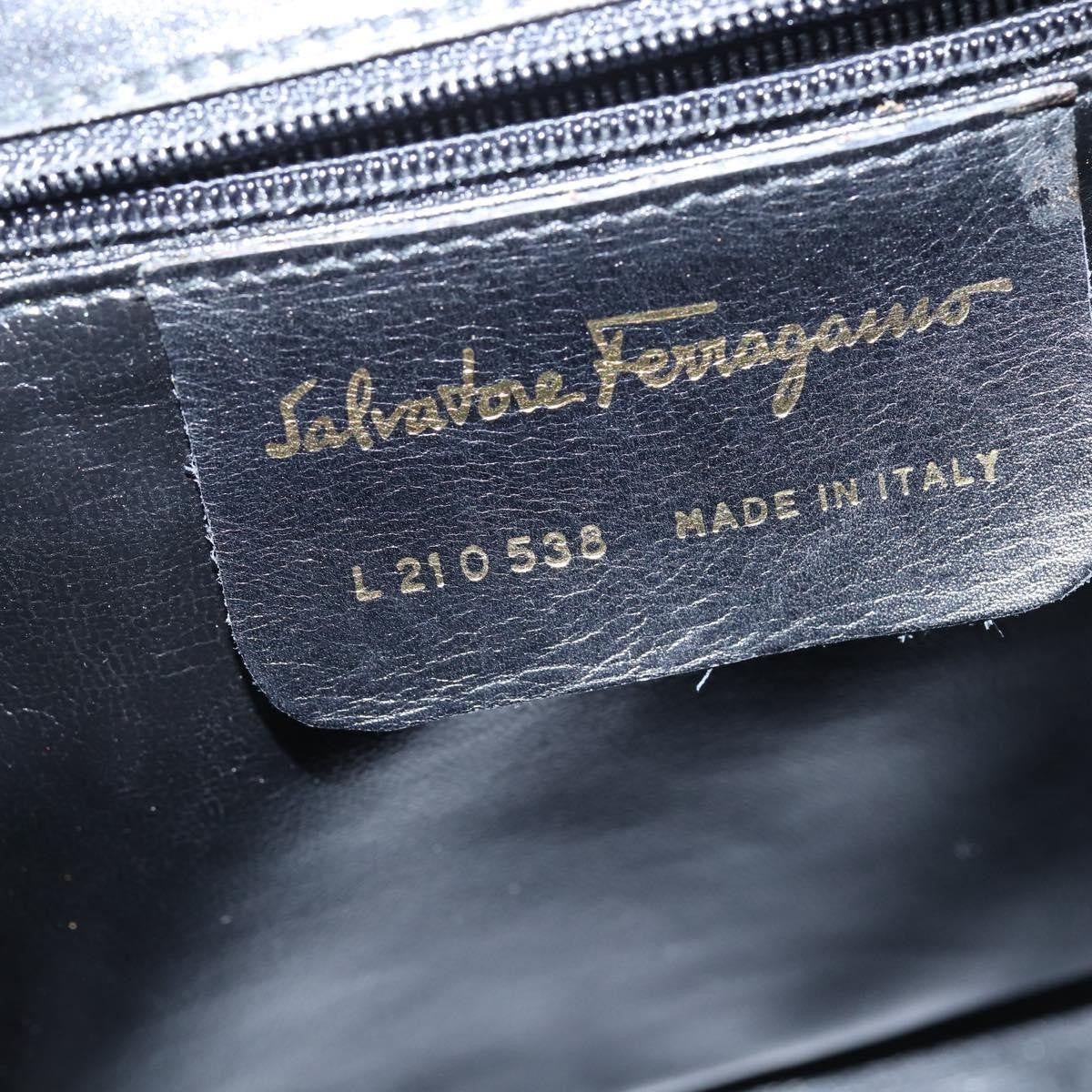 Salvatore Ferragamo Gancini Flap Shoulder bag Leather, BLACK, LEATHER, Shoulder bag