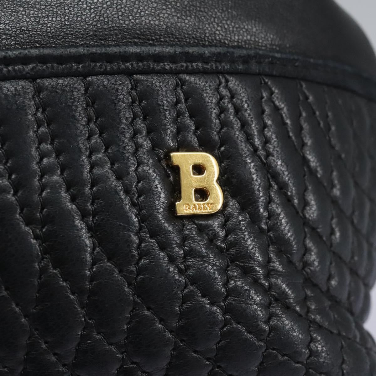 Bally Vintage Handbag Quilted Leather, Black, Leather, Handbag