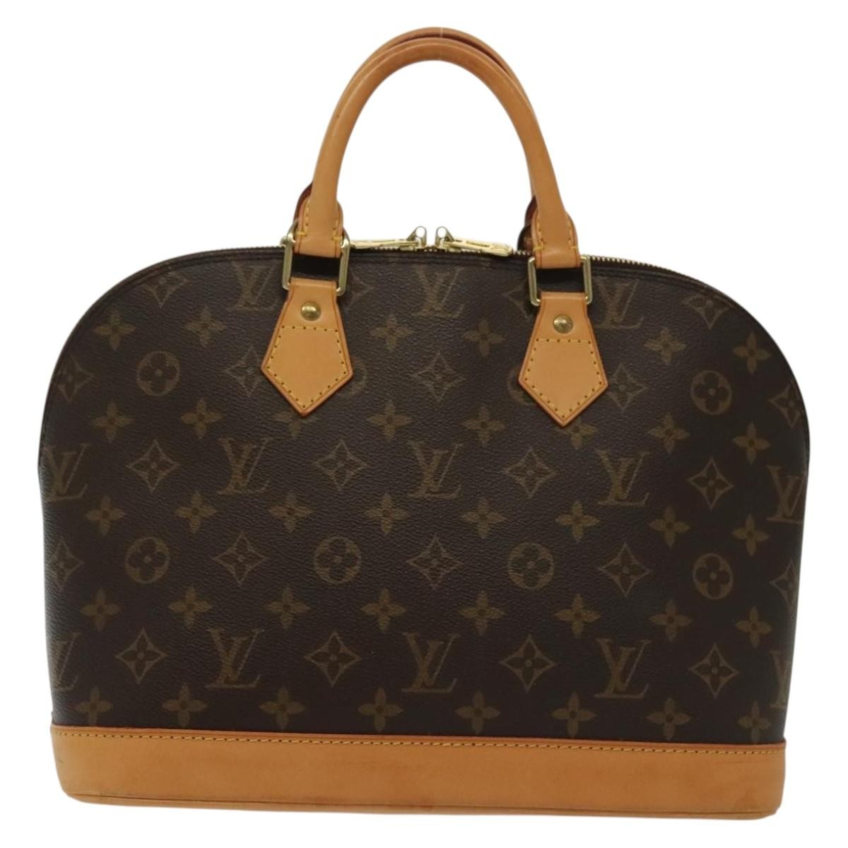 Louis Vuitton Alma Handbag Monogram Canvas, BROWN, CANVAS, Handbag