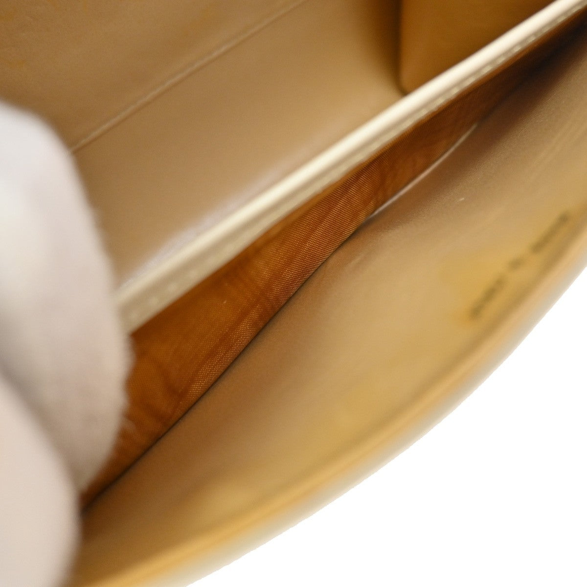 Celine Vintage Triomphe Flap Bag Leather, WHITE, LEATHER, Shoulder bag