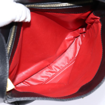 Celine Shoulder Bag Leather, BLACK, LEATHER, Shoulder bag