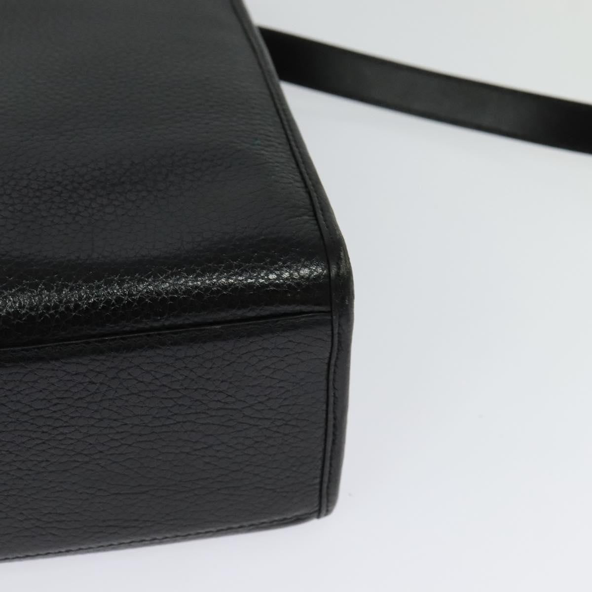 Christian Dior Vintage CD Handbag Leather, BLACK, LEATHER, Handbag