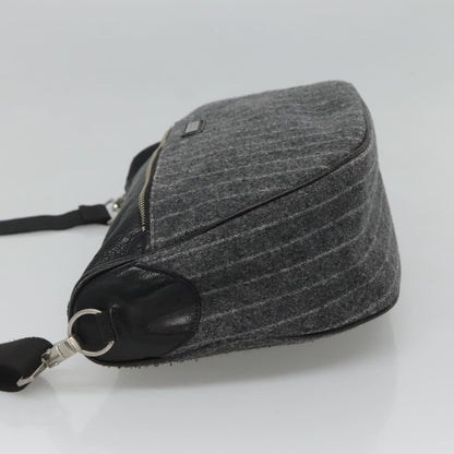 Burberry Black Label Shoulder bag Wool, GRAY, WOOL, Shoulder bag