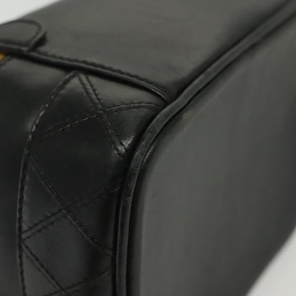 Chanel Vanity pouch Leather, BLACK, LEATHER, Toiletry Case