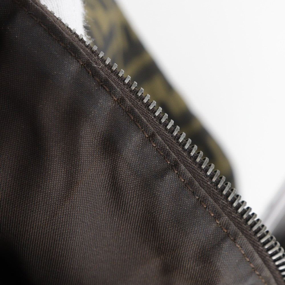 Fendi Logo Zucca Shoulder Bag Zucca, BROWN, CANVAS, Shoulder bag