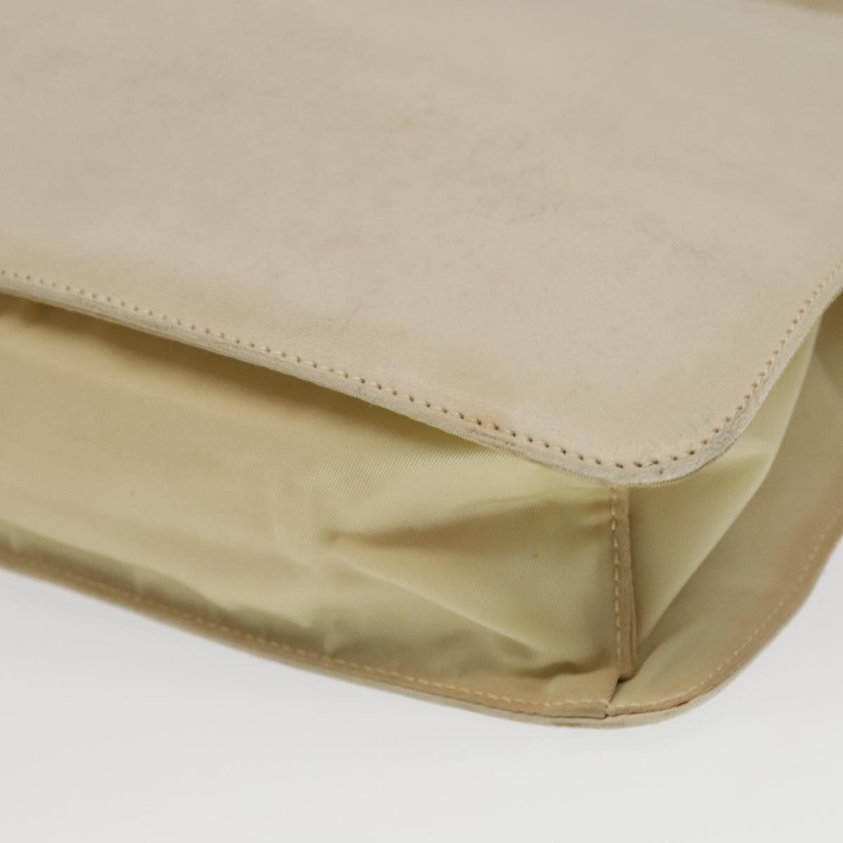 Prada Flap Shoulder Bag Leather, BEIGE, LEATHER, Shoulder bag