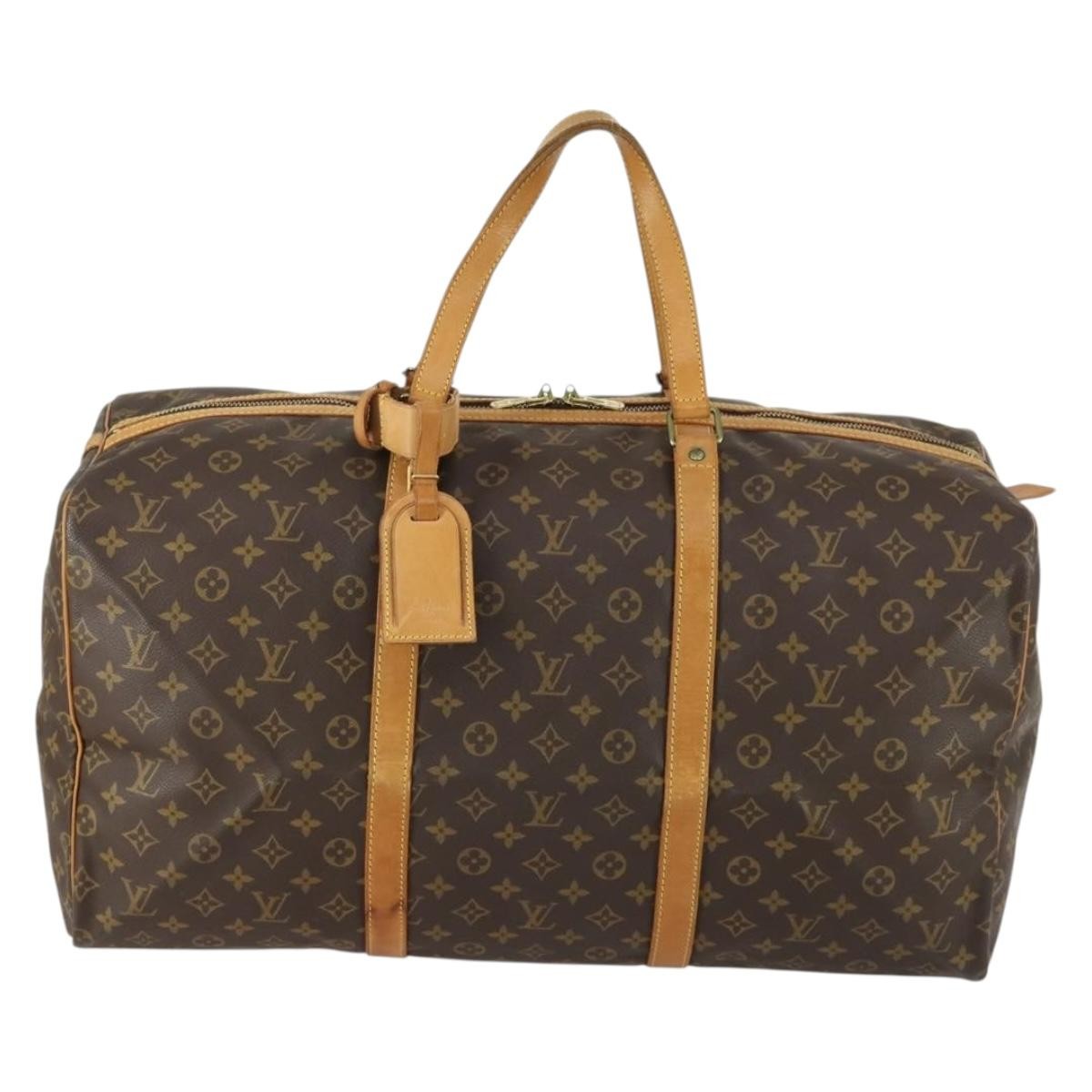 Louis Vuitton Sac Souple Handbag Monogram Canvas, BROWN, CANVAS, Travel bag