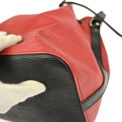Louis Vuitton Bicolor Petit Noe Handbag Epi Leather, RED, LEATHER, Shoulder bag