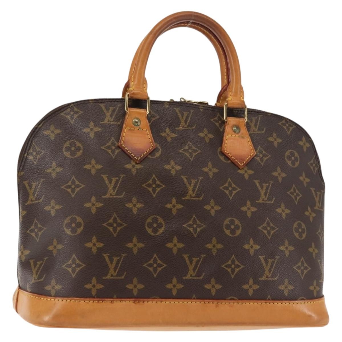 Louis Vuitton Alma Handbag Monogram Canvas, BROWN, CANVAS, Handbag