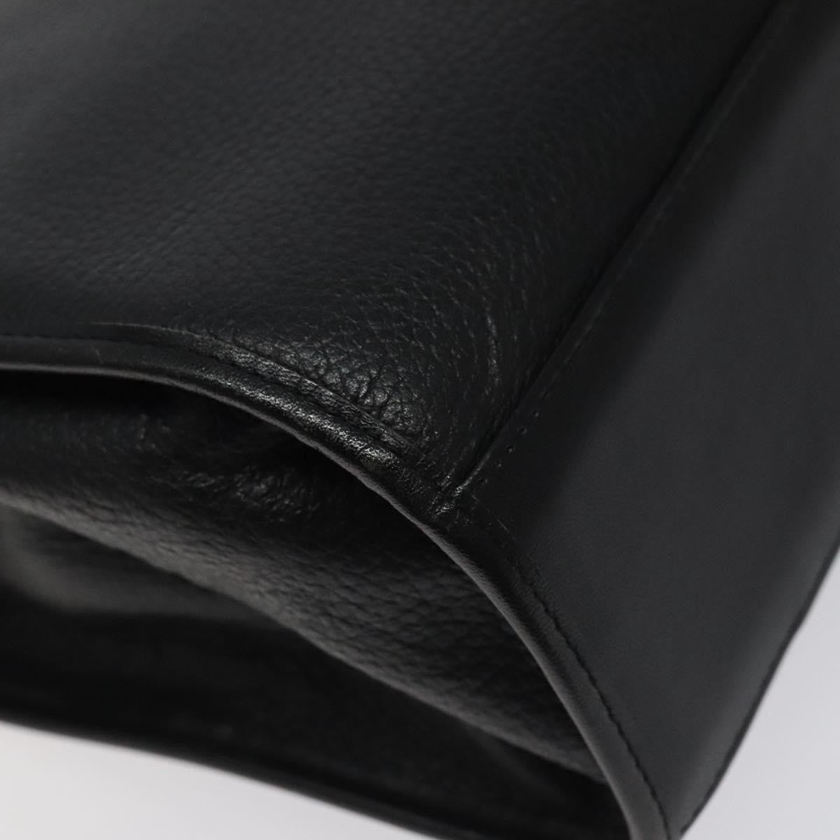 Burberry Convertible Briefcase Leather with London Check Coated Canvas, BLACK, LEATHER, Briefcase