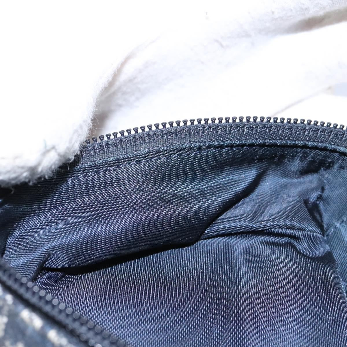 Christian Dior Saddle Zip Pouch Diorissimo Canvas, NAVY, CANVAS, Clutche & pouche