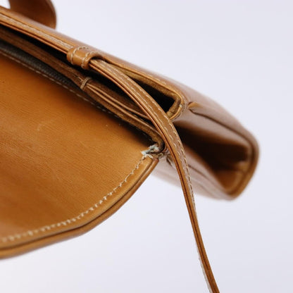 Gucci Vintage Flap Crossbody Bag Leather, BROWN, LEATHER, Shoulder bag