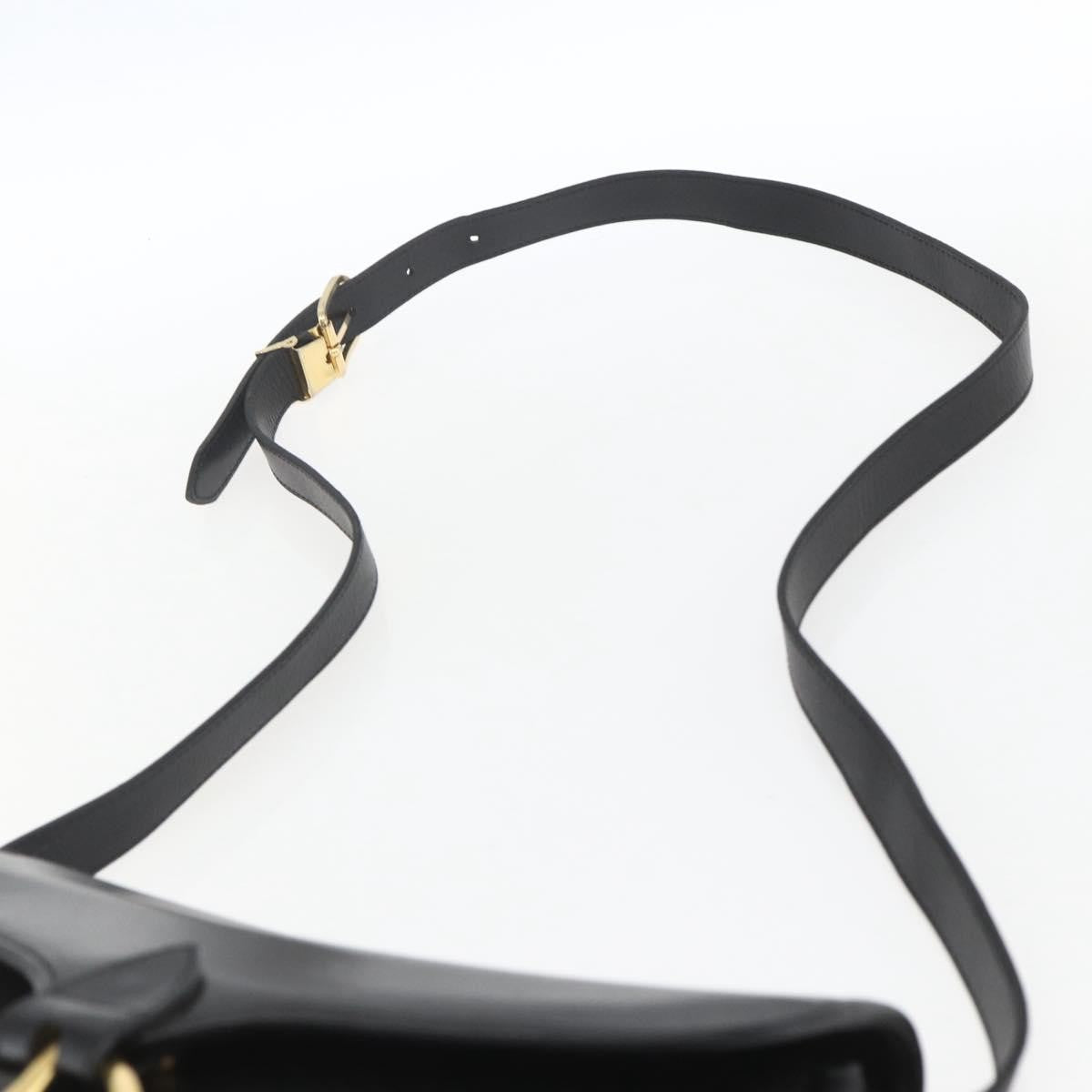 Christian Dior Vintage CD Flap Shoulder Bag Leather, BLACK, LEATHER, Shoulder bag