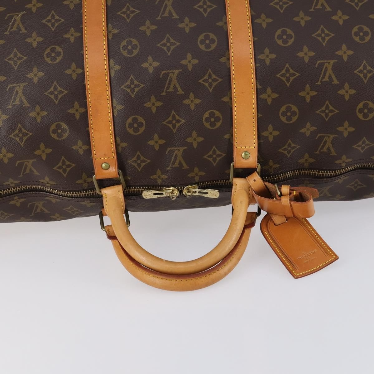 Louis Vuitton Keepall Bag Monogram Canvas, BROWN, CANVAS, Travel bag