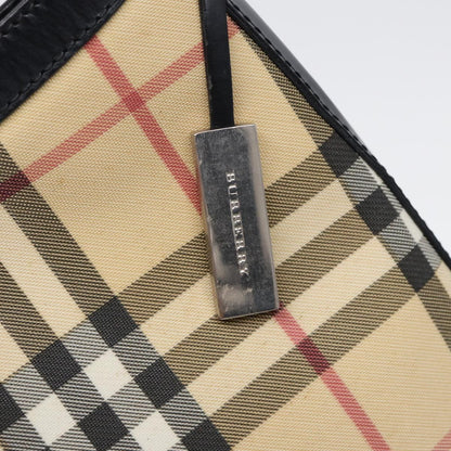 Burberry Shoulder Bag Nova Check Canvas, BEIGE, PVC, Shoulder bag