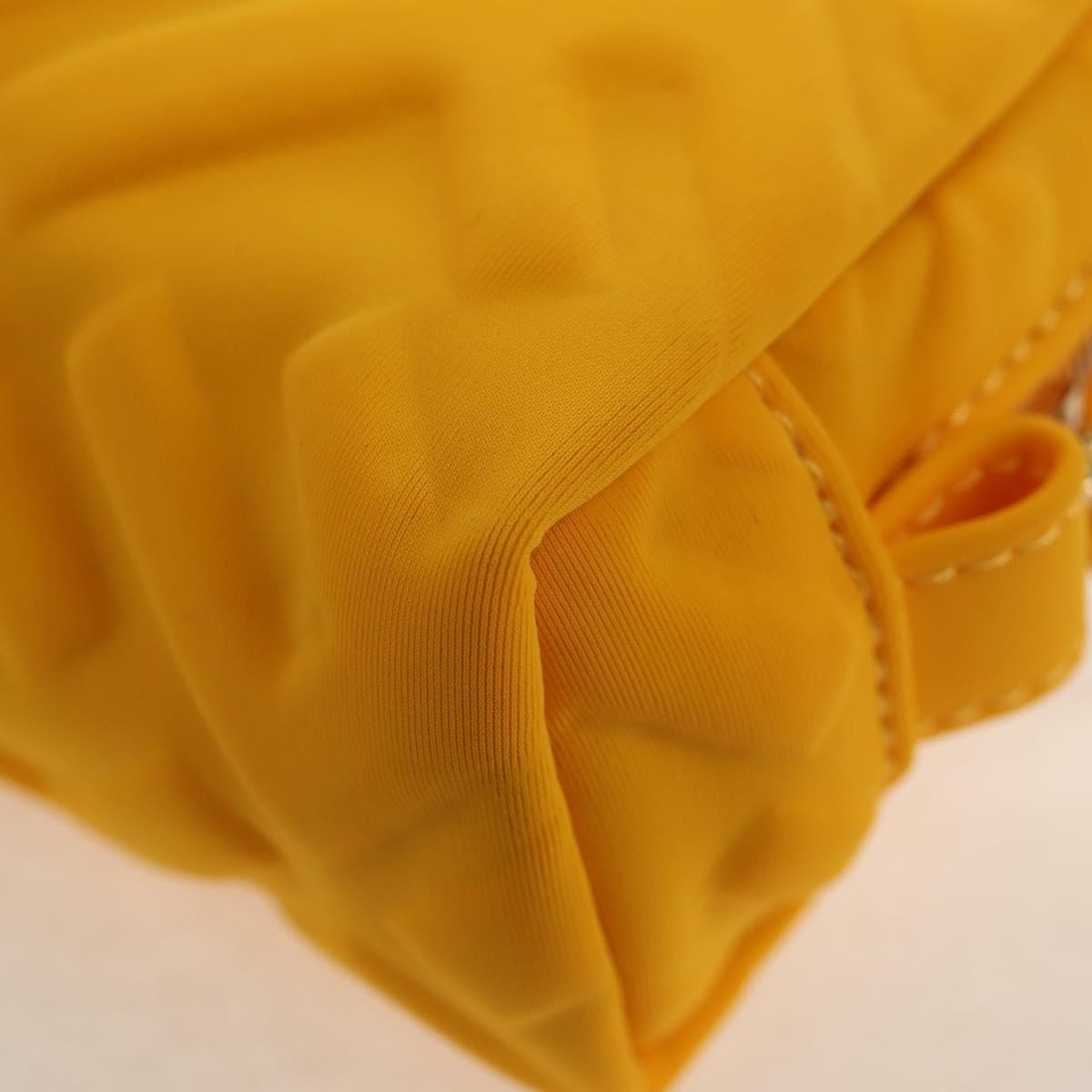 Fendi FF Logo Pouch Nylon, GOLD, NYLON, Clutche & pouche