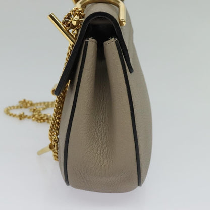 Chloe Drew Crossbody Bag Leather, GRAY, LEATHER, Shoulder bag