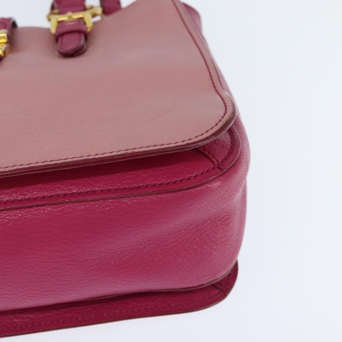 Miu Miu Madras Convertible Lock Tote Leather, PINK, LEATHER, Handbag