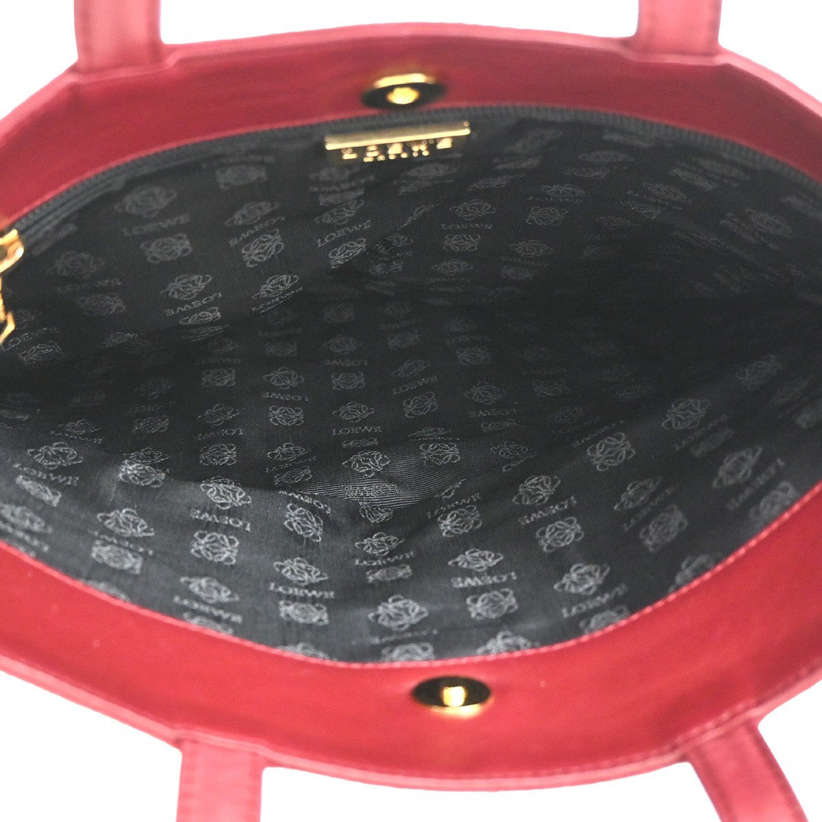 Loewe Anagram Tote Suede, RED, SUEDE, Tote bag