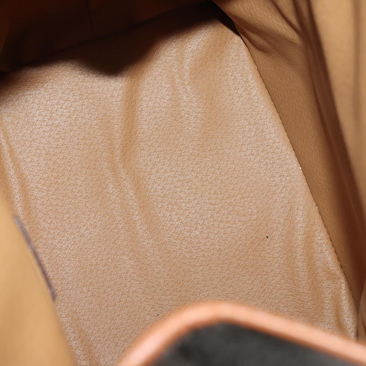 Celine Vintage Macadam Backpack Canvas and Leather, BROWN, CANVAS, Backpack