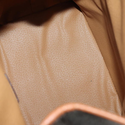 Celine Vintage Macadam Backpack Canvas and Leather, BROWN, CANVAS, Backpack