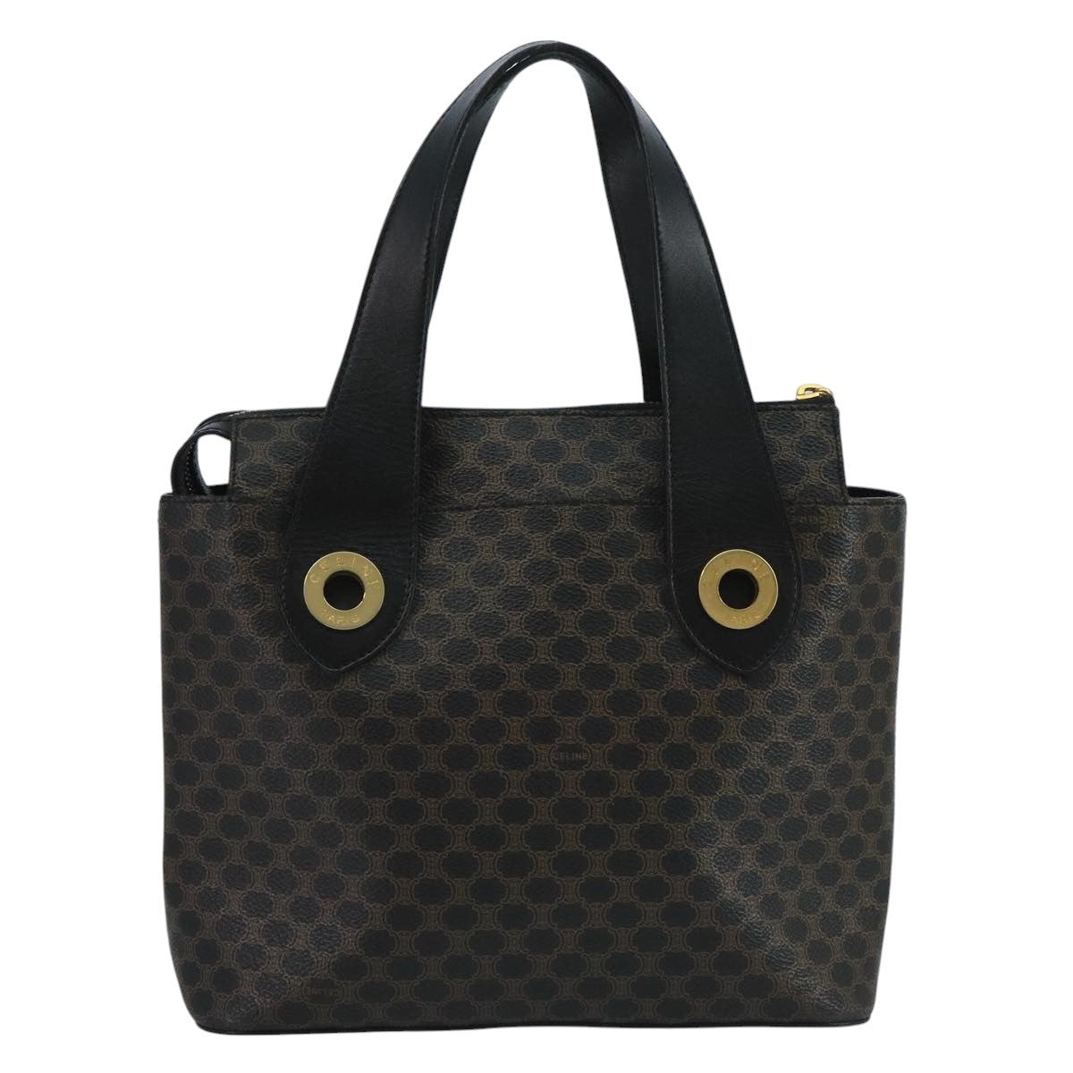 Celine C Macadam Handbag PVC Leather, Black, PVC, Handbag