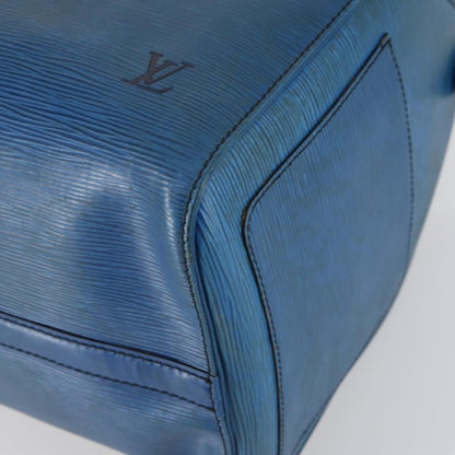 Louis Vuitton Keepall Bag Epi Leather, BLUE, LEATHER, Travel bag