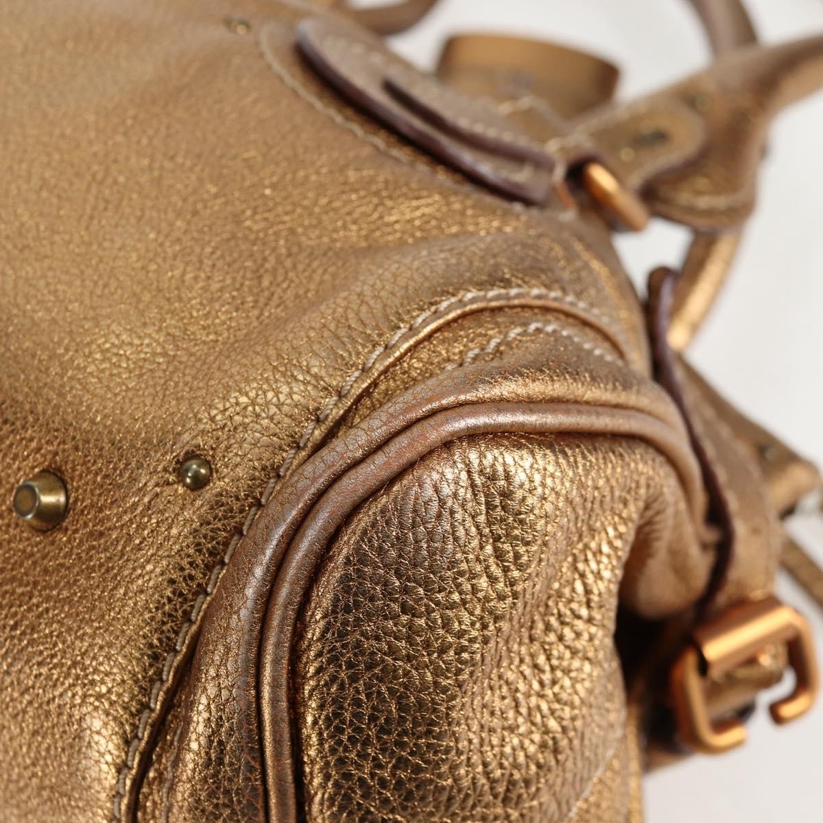 Chloe Paddington Lock Satchel Leather, SILVER, LEATHER, Handbag