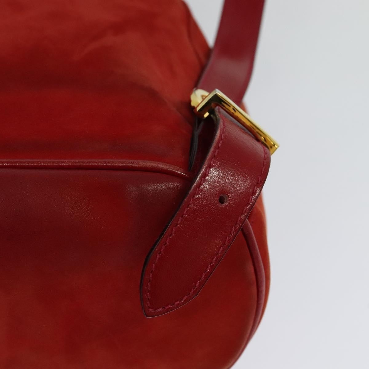 Salvatore Ferragamo Gancini Backpack Suede, RED, SUEDE, Backpack