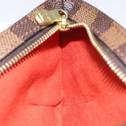 Louis Vuitton Manosque Pochette Damier, BROWN, CANVAS, Clutche & pouche