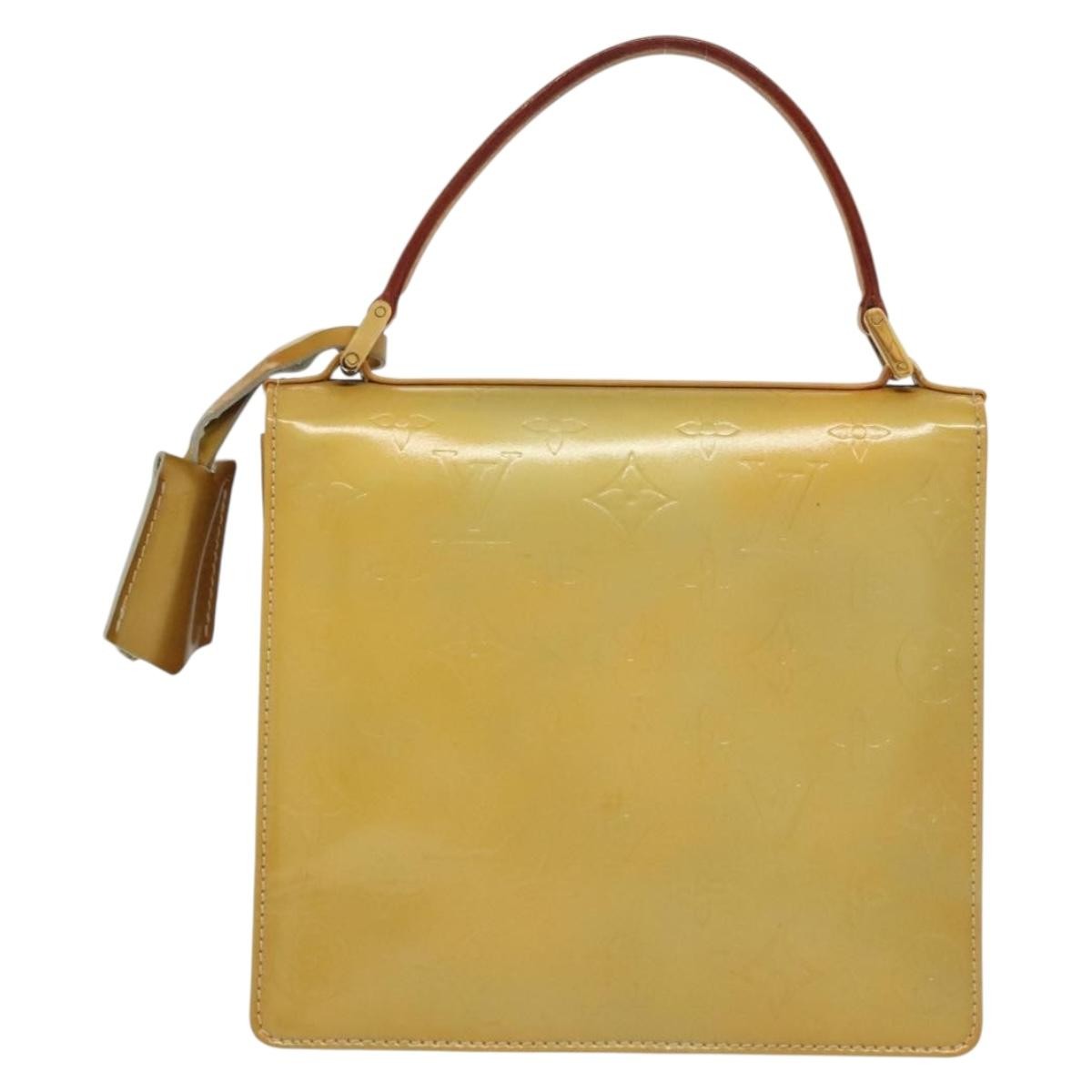 Louis Vuitton Spring Street Handbag Monogram Vernis, BEIGE, PATENT_LEATHER, Handbag