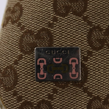 Gucci Flat Messenger Bag GG Canvas, BEIGE, CANVAS, Shoulder bag