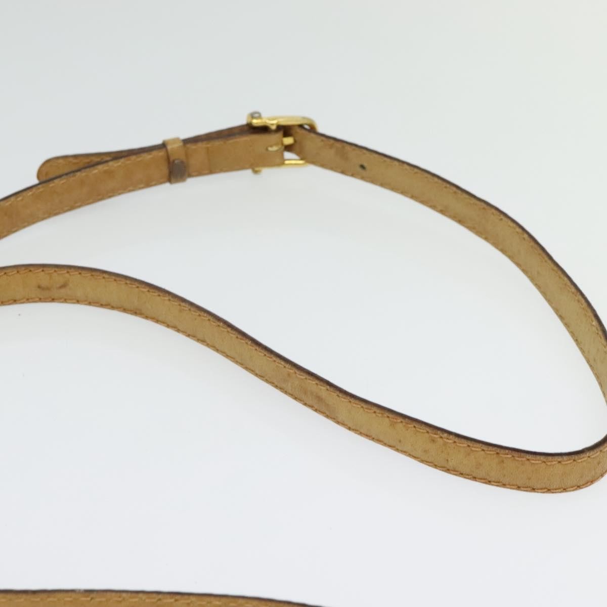 Celine Vintage Macadam Shoulder Bag Macadam Canva  Vinyl, BEIGE, PVC, Shoulder bag