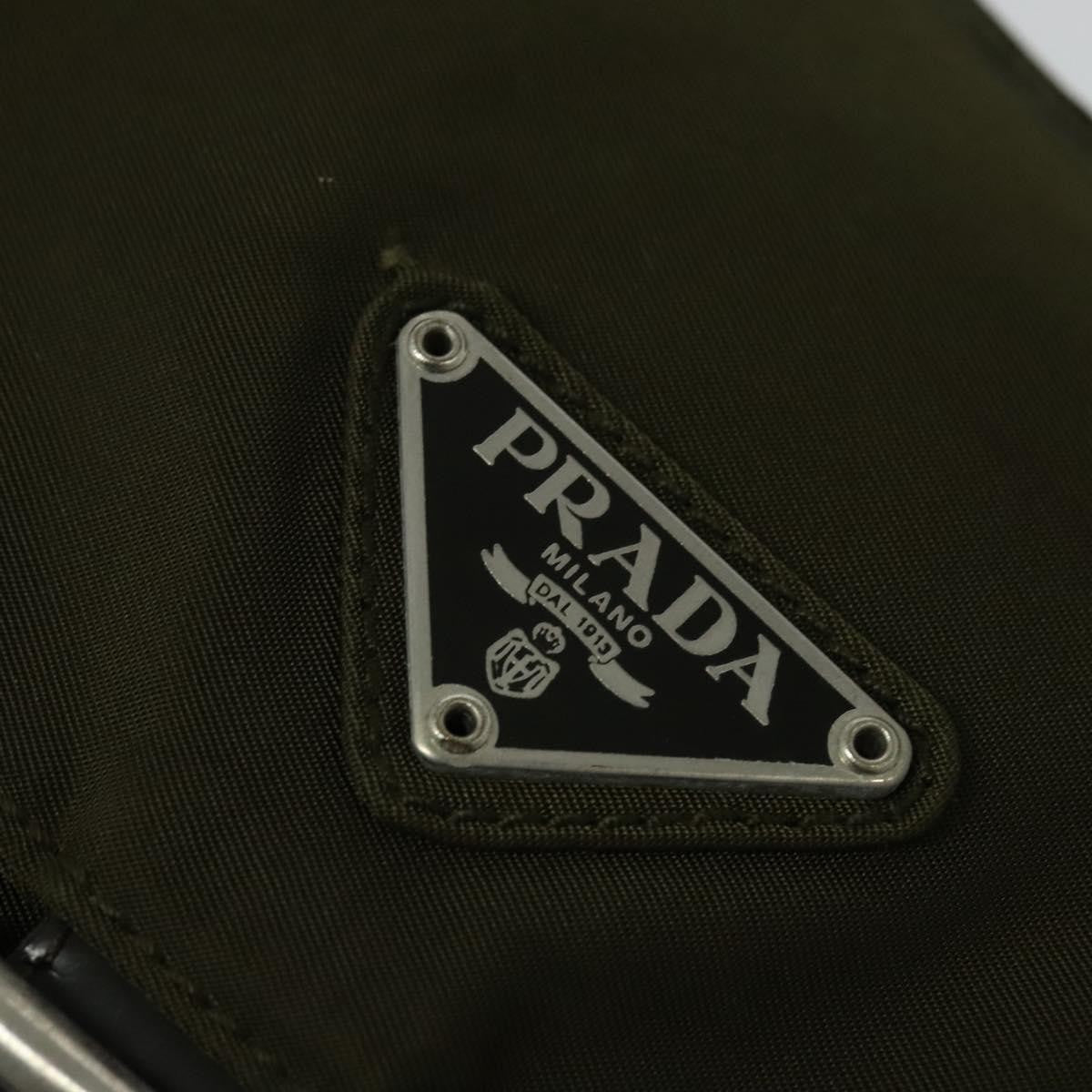 Prada Buckle Messenger Bag Tessuto, KHAKI, NYLON, Shoulder bag