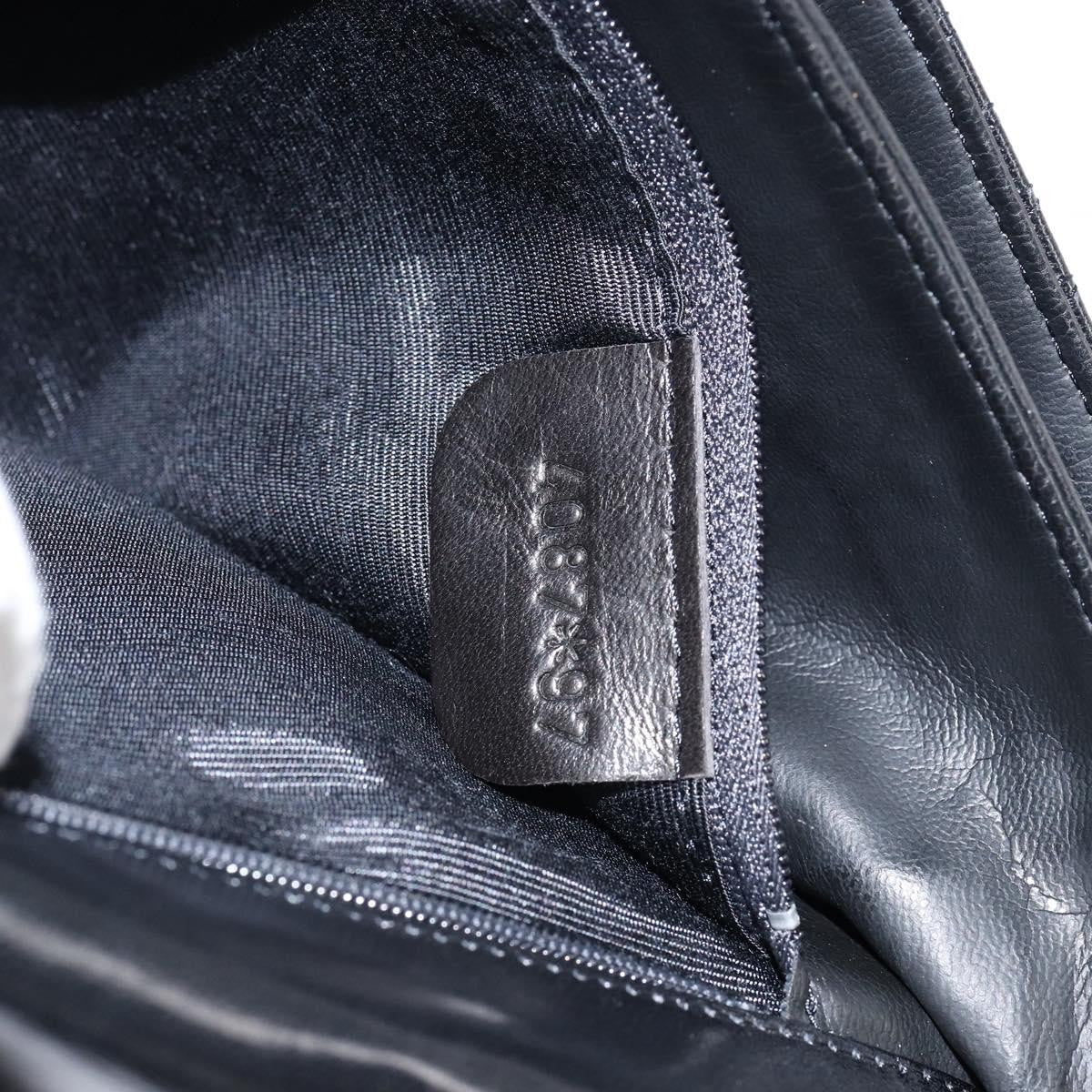 Bally Vintage Handbag Quilted Leather, BLACK, LEATHER, Handbag