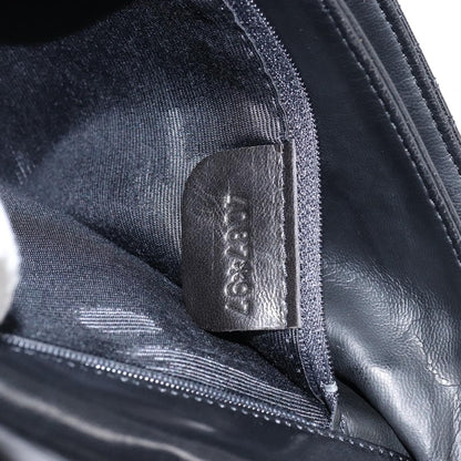 Bally Vintage Handbag Quilted Leather, BLACK, LEATHER, Handbag