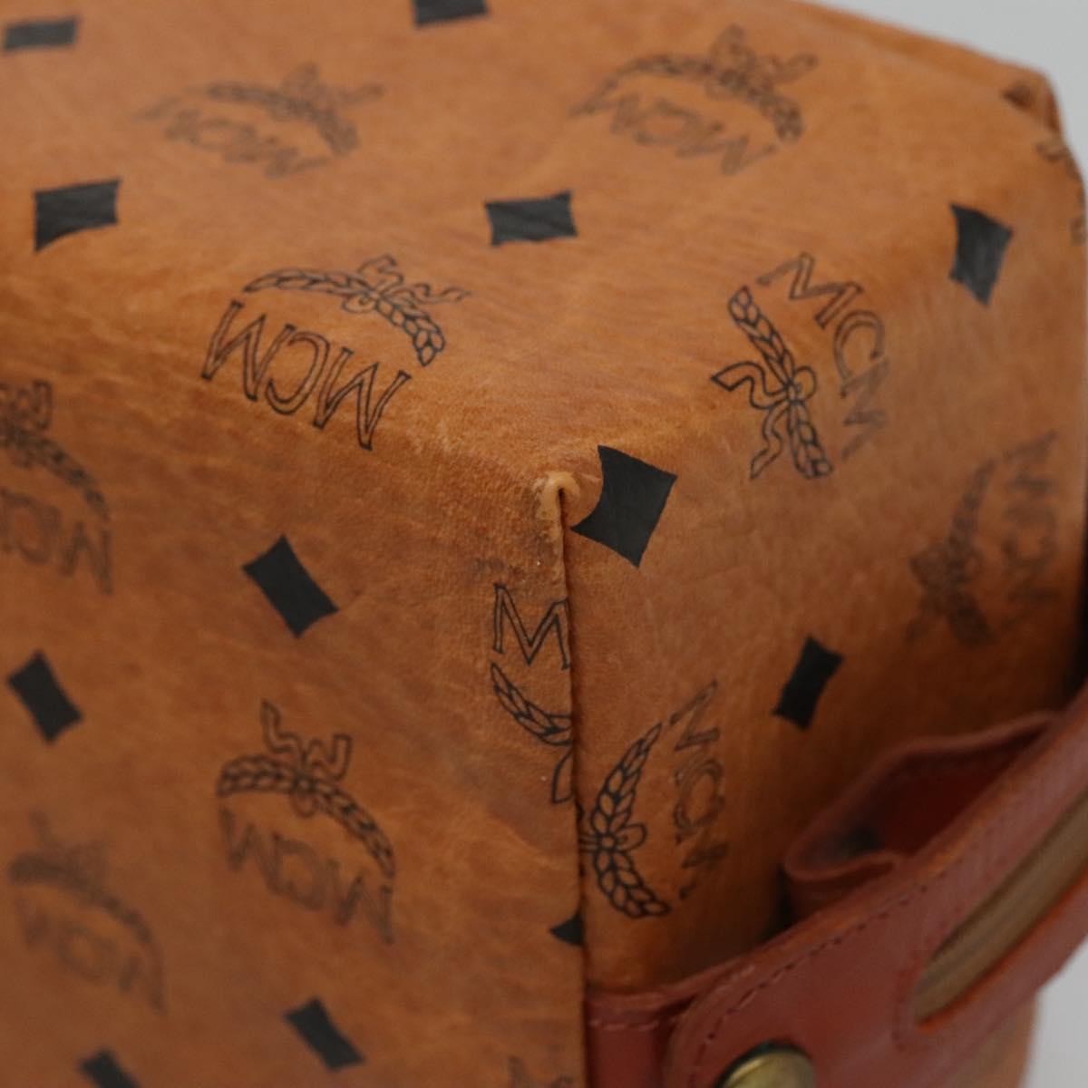 MCM Visetos pouch PVC, BROWN, PVC, Clutche & pouche