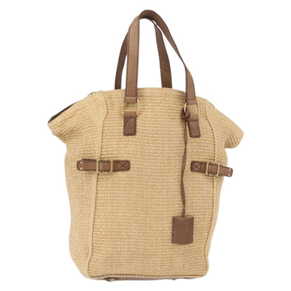 Saint Laurent Downtown Tote Raffia, BEIGE, WICKER, Tote bag