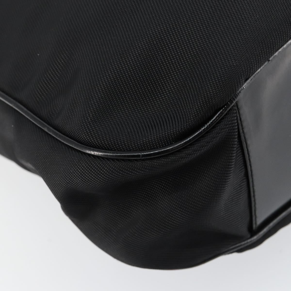 Gucci Vintage Bamboo Handle Open Hobo Nylon, BLACK, NYLON, Handbag