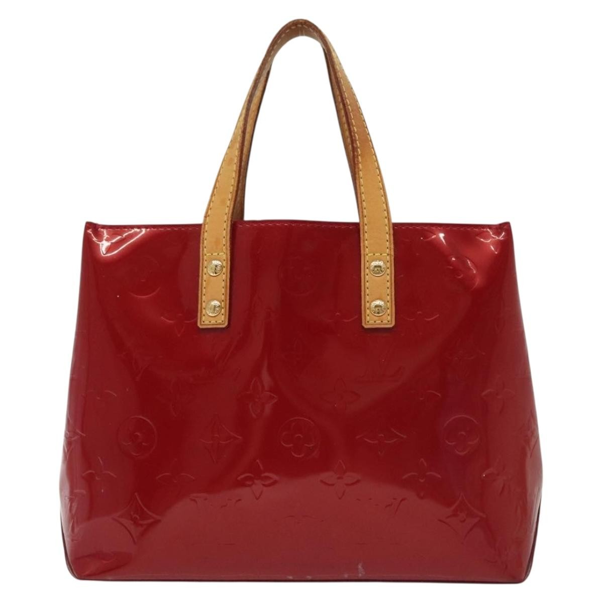 Louis Vuitton Reade Handbag Monogram Vernis, RED, PATENT_LEATHER, Handbag