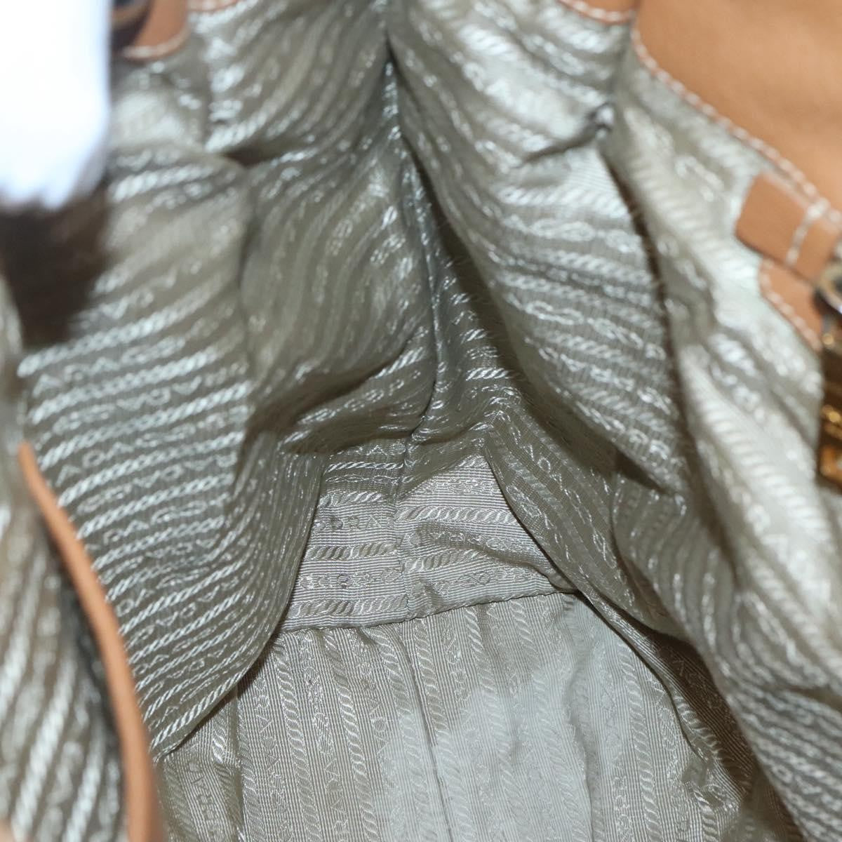 Prada Embossed Logo Convertible Open Tote Vitello Daino, BROWN, LEATHER, Tote bag